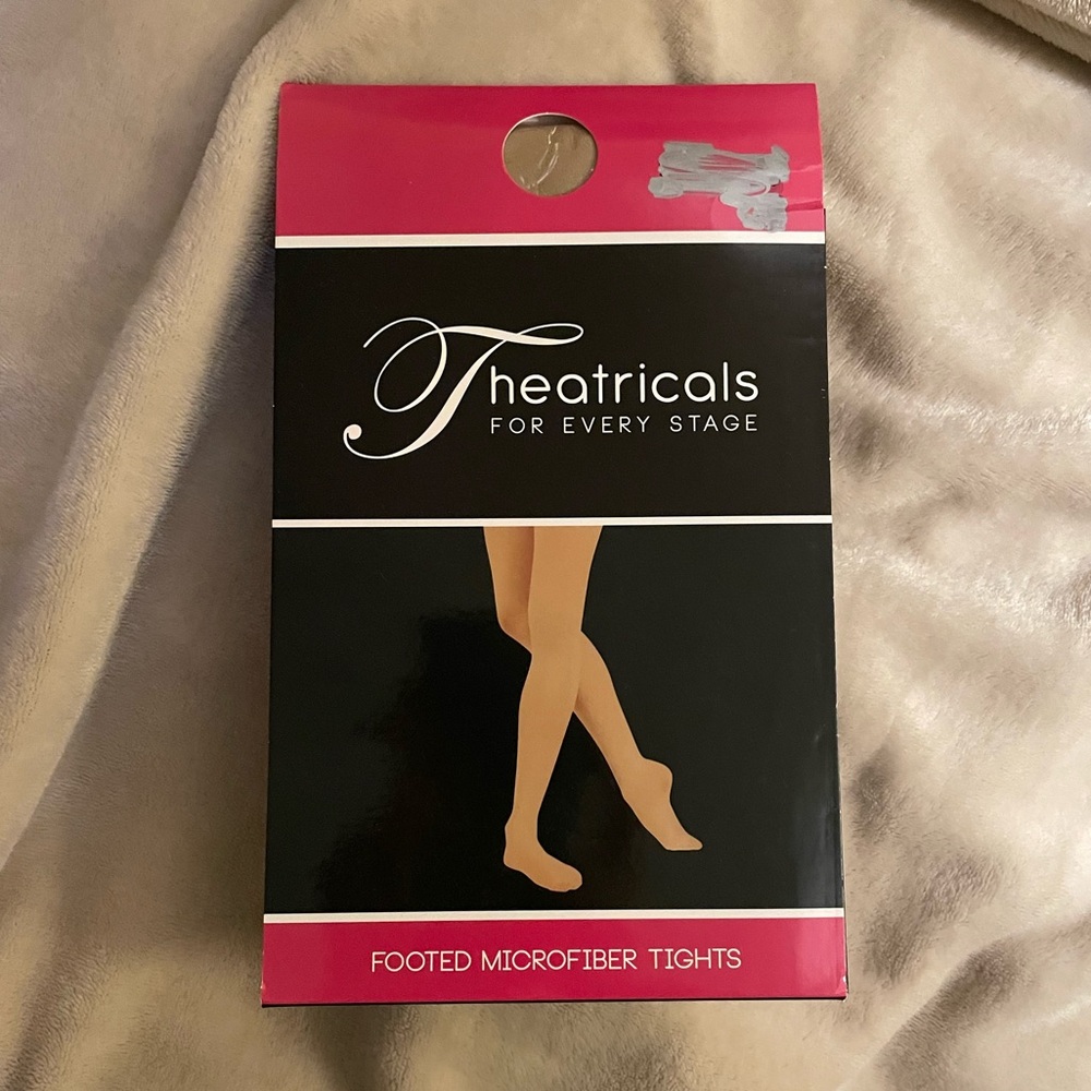 Theatricals Footed Microfiber Tights (Adult Size L, Light Suntan)
